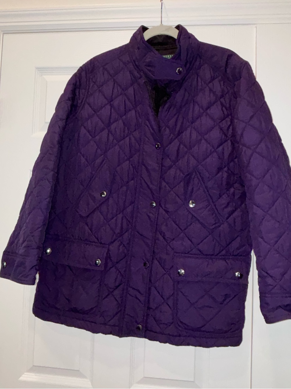 Lauren Ralph Lauren Quilted Purple Puffer Jacket